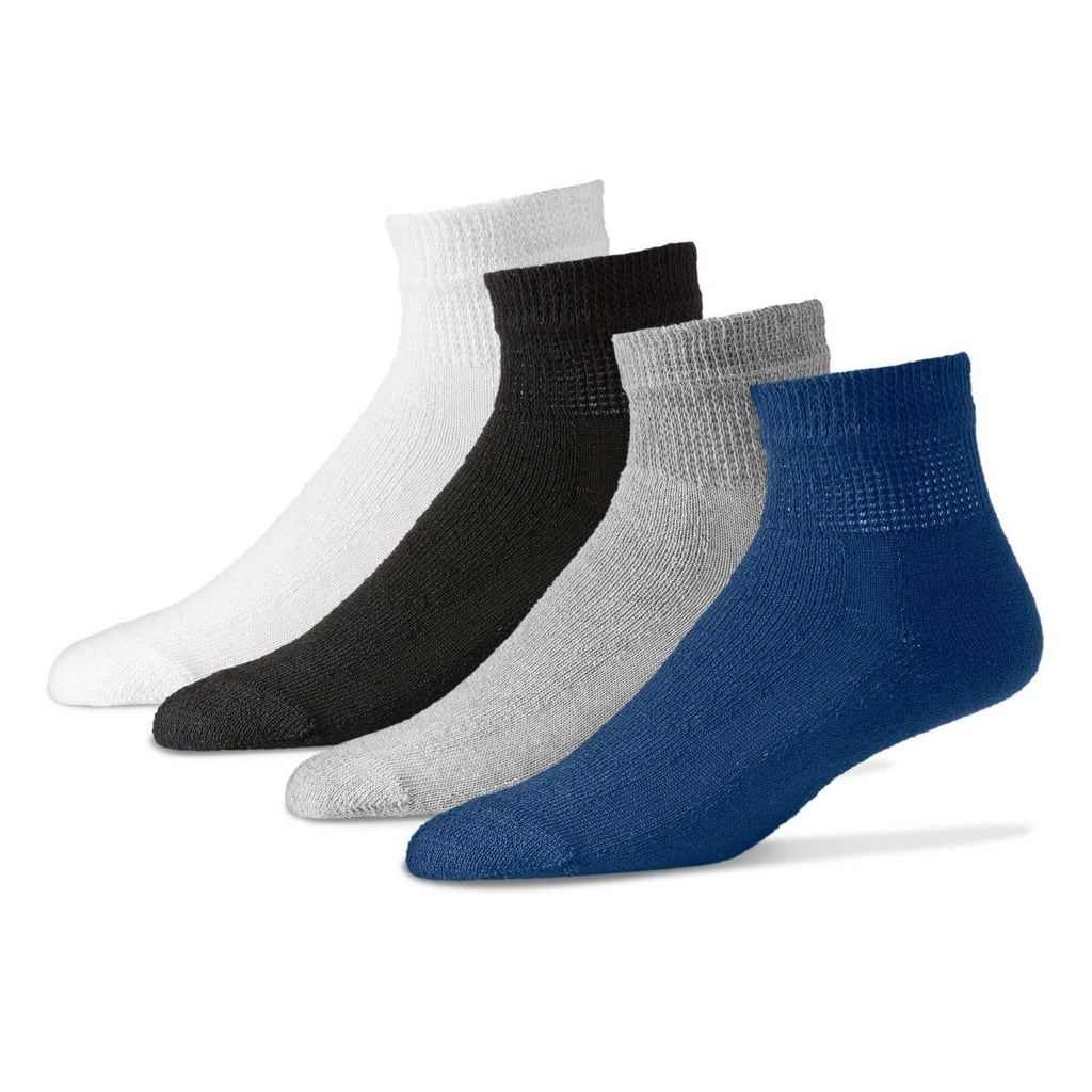 Diabetic Quarter Length  Sock Assortment  12 Pairs Made in the USA
